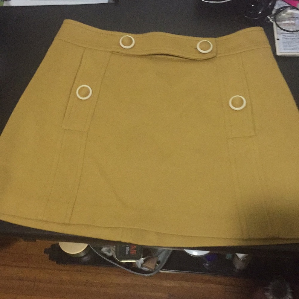 Valentino mustard colored mustard mini skirt